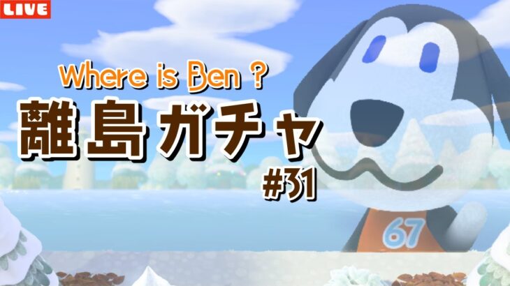 【あつ森】全く出会えない激レア住民！ベンを探す離島ガチャ配信！【あつまれ どうぶつの森】