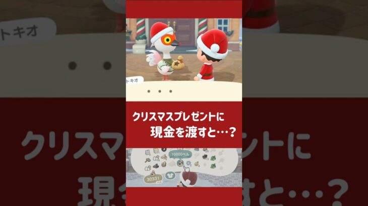 【あつ森】クリスマスのプレゼント交換で現金を渡すと…？【小ネタ】