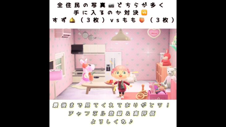 【あつ森】写真対決すずvsもも（マリアちゃんとお別れ）#shorts #あつまれどうぶつの森