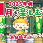 【あつ森】あけおめですッ🎉🎉🎉1月のを楽しむ【2025年 初ライブ】