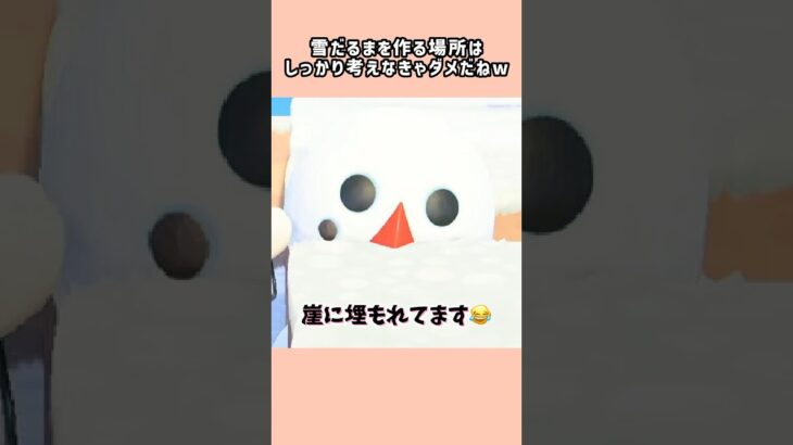 【あつ森】島クリあるある？完璧に作った雪だるまが邪魔すぎるw【あつまれどうぶつの森】#shorts #あつ森