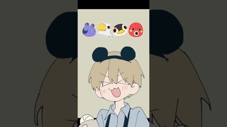 【擬人化あつ森4選⑥】リクエスト描いてみた！ #shorts #vtuber #イラスト #手描き #illustration #あつ森 #擬人化