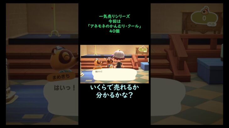 【あつ森】　一気売り シリーズ  Part1204 今回は 【アネモネのかんむり・クール】 40個 いくらか分かるかい？