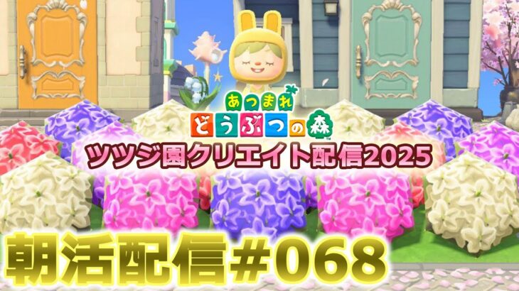 【あつ森】ツツジ園クリエイト朝活配信#068【島クリ】
