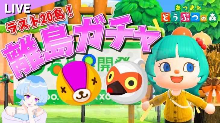 【あつ森】ラスト２０島いくぞ！！！離島ガチャ🛫パッチ・トキオを探しに飛び回る！【101～120島目】