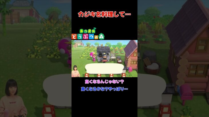 カジキを料理して…【あつまれ どうぶつの森(おすそ分け・2人プレイ)】#shorts #あつ森 #animalcrossing #夫婦実況 #ゲーム実況