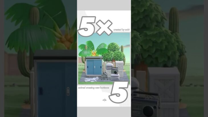 【あつ森】差し色に青を🦕5×5マスレイアウト　#あつ森 #あつまれどうぶつの森 #acnh #animalcrossing #島クリエイト #レイアウト #youtubeshorts