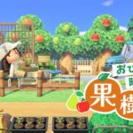 【あつ森】果物5種類採れるコンパクトな果樹園と通路を作る【マイデザなし島クリエイト】田舎島6