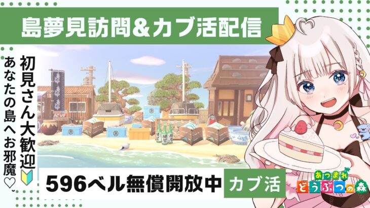 【あつ森】島訪問＆夢見訪問＆カブ活♪♥カブ価596ベル💰【視聴者参加型】