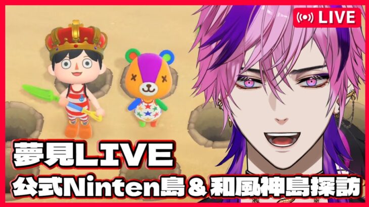 【あつ森LIVE】夢見で任天堂公式Ninten島＆神デザイン和風島巡り🌙夢番地探訪の旅へ！