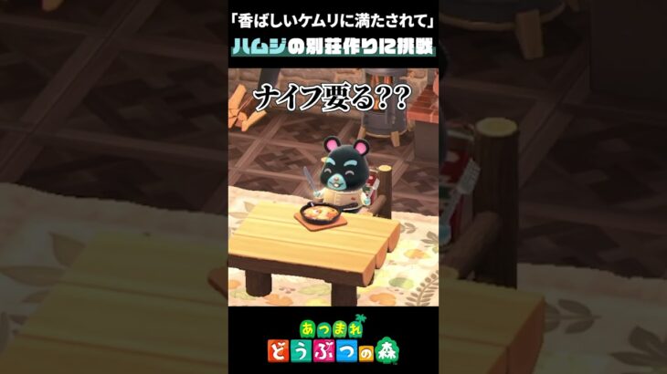 【あつ森】つい弄りたくなる「ハムジ」様の別荘を作成しました～香ばしいケムリに満たされて～【ハッピーホームパラダイス】#shorts