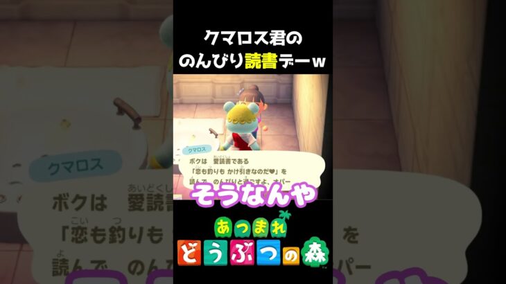 【 #あつ森 】クマロス君ののんびり読書デー #shorts #あつまれどうぶつの森  #切り抜き #ゲーム実況 #ゲーム #けいとかんな劇場 #animalcrossing