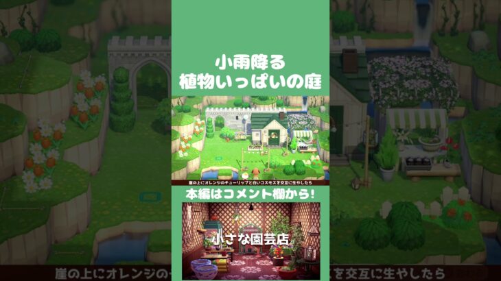 【あつ森】小雨降る植物いっぱいの庭【ハピパラ】#shorts  #あつまれどうぶつの森 #あつ森#ハピパラ #animalcrossingnewhorizons #animalcrossing