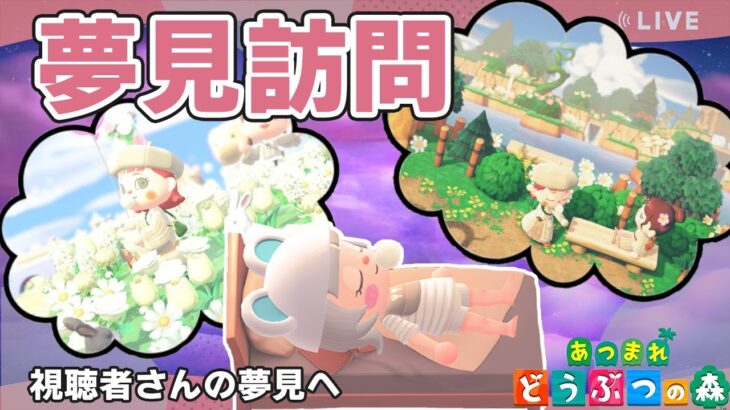 【あつ森】夢見訪問｜視聴者さんの島へ｜ライブ【あつまれどうぶつの森】