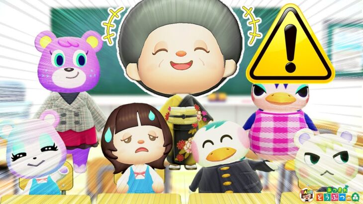 【あつ森アニメ】おばあちゃん孫の授業参観で大さわぎ！【あつまれどうぶつの森】