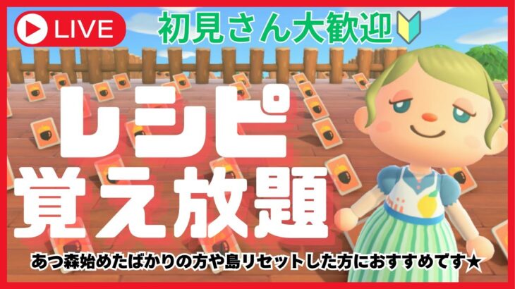 【あつまれどうぶつの森】レシピ覚え放題✨