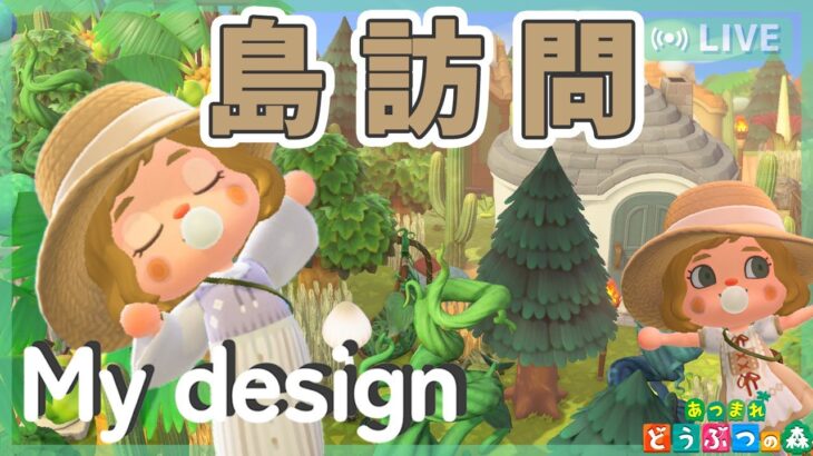 【あつ森】マイデザイン飾ります｜島訪問｜ライブ【あつまれどうぶつの森】