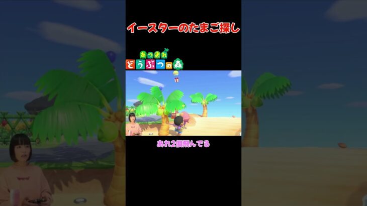イースターのたまご探し【あつまれ どうぶつの森(おすそ分け・2人プレイ)】#shorts #あつ森 #animalcrossing #夫婦実況 #ゲーム実況