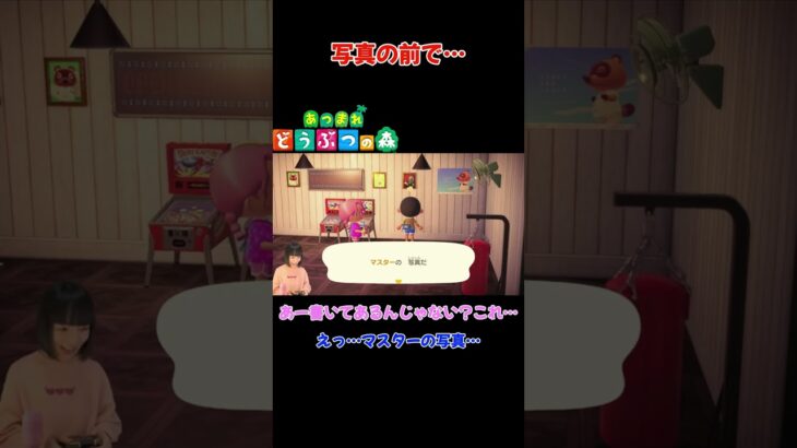 写真の前で…【あつまれ どうぶつの森(おすそ分け・2人プレイ)】#shorts #あつ森 #animalcrossing #夫婦実況 #ゲーム実況
