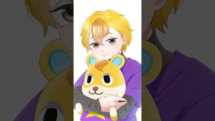 【あつ森 擬人化】リクエスト編 第3弾 ハムスケ#animalcrossing #あつ森 #あつ森擬人化  #描いてみた #ハムスケ    #イラストメイキング #shorts #新人vtuber