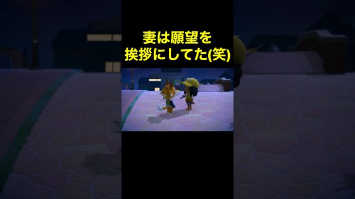 【妻の挨拶は願望(笑)あつ森#468】#shorts#switch#あつ森#あつまれどうぶつの森#ゲーム