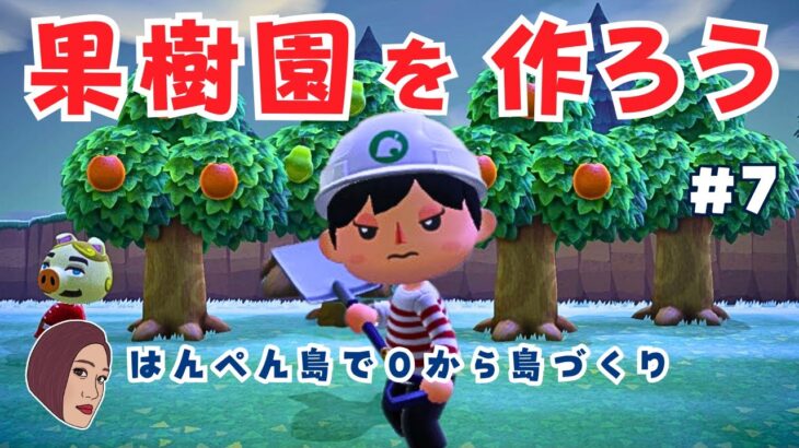 #7【０から島づくり】🏝はんぺん島で果樹園を作ろう！生配信【あつ森】