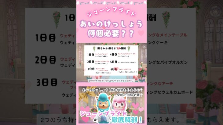 【あつ森】ジューンブライドの家具コンプあいのけっしょう全部で何個あればいい？？|#あつ森 #あつまれどうぶつの森 #おすすめ #ゲーム実況 #ゲーム ＃NintendoSwitch