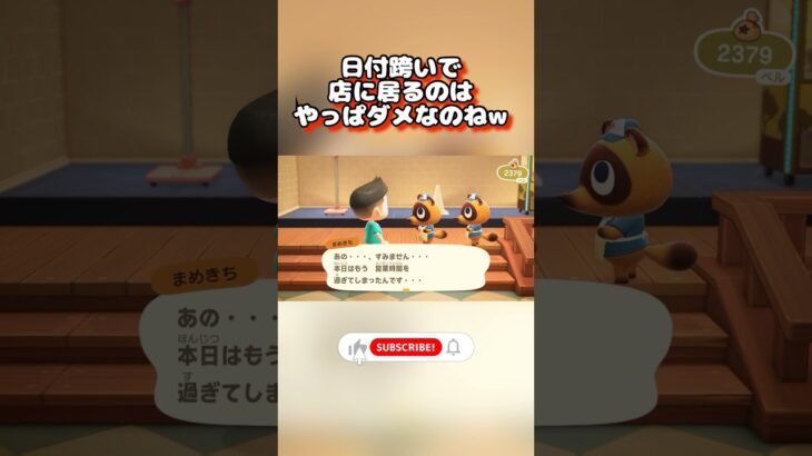 そりゃあ営業時間外だもんな〜😇#あつまれどうぶつの森 #あつ森 #animalcrossing #shorts