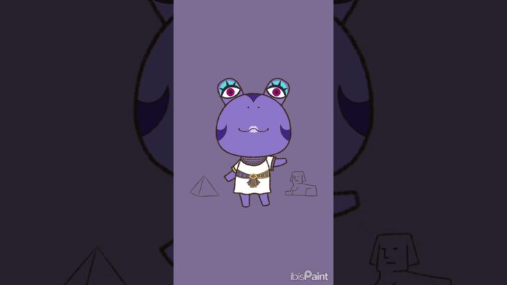 【どう森】アイーダを描く　#ibispaintx #どうぶつの森 #タイムラプス #イラスト #shorts #あつ森