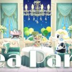 【あつ森】ティーナの白でまとめたティーパーティー会場【ハピパラ】