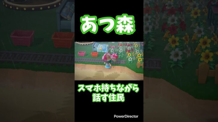 【あつ森】スマホ持ちながら話す住民