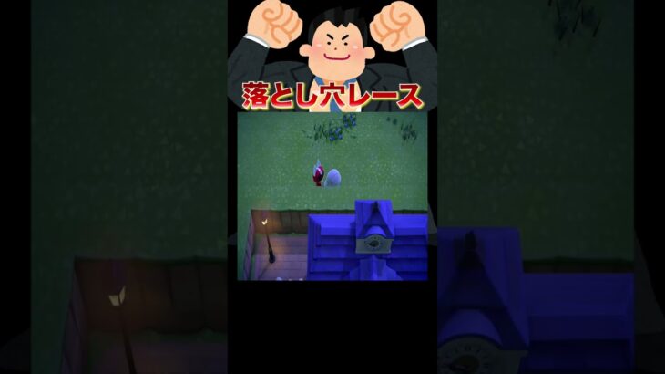 住民を押し込んでいく‼️🫷#あつ森 #落とし穴レース