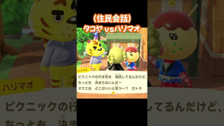 【あつ森/住民会話】タコヤvsハリマオ