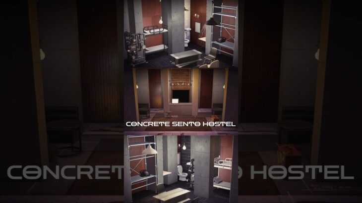 あつ森/廃工場につくられたホステル　　Concrete Sento Hostel #あつまれどうぶつの森 #acnh #animalcrossing