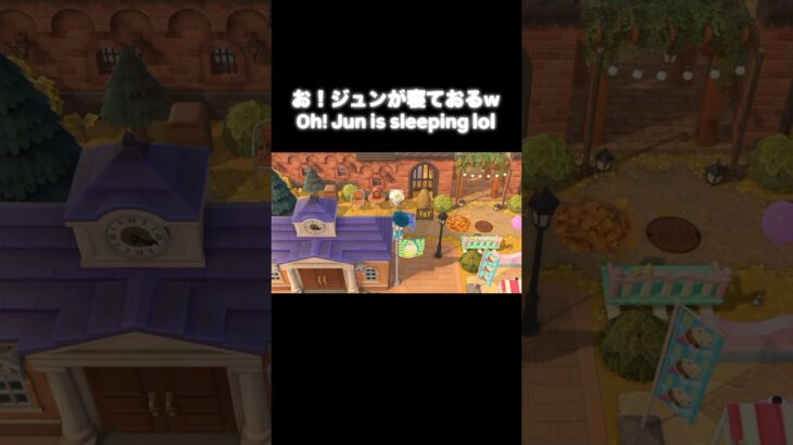 居眠りしてる間に…😴 #あつ森 #あつまれどうぶつの森 #あつ森好きな人と繋がりたい #animalcrossing #ゆめみ #おかめなっ島 #acnh #イタズラ #shorts #comedy