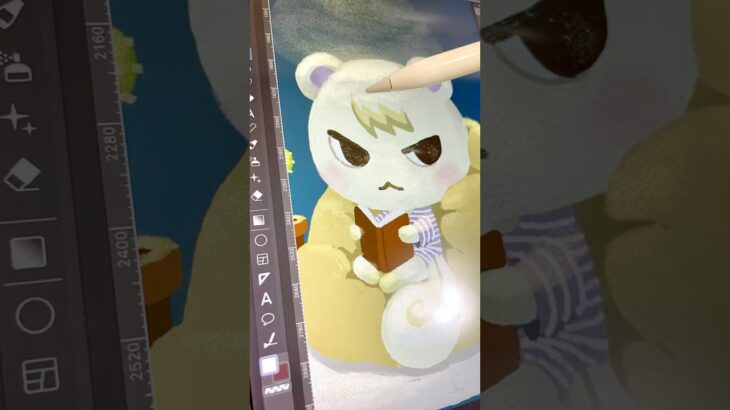 【あつ森】ジュンくん描いてみた    #あつまれどうぶつの森 #あつ森#animalcrossingnewhorizons #どう森　#どうぶつの森 #illustration #イラストメイキング