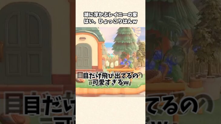 【あつ森】え、可愛すぎる！湖に浮かぶレイニーのお家完成！【あつまれどうぶつの森】#shorts #あつ森