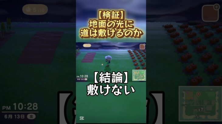 【あつ森】検証！光る地面に道は敷けるのか？#shorts #あつ森 #あつまれどうぶつの森