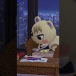 【あつ森】勉強しすぎて変な顔をするジュン📚