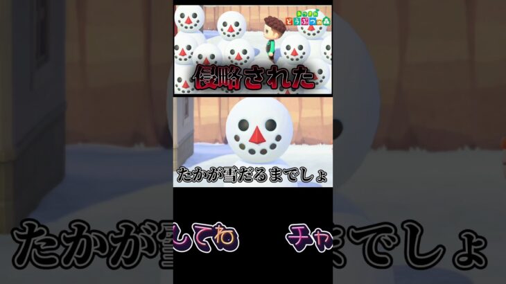 初雪だるま作ったぞ！ #あつまれどうぶつの森 #あつ森 #どうぶつの森 #ゲーム実況 #ゲーム