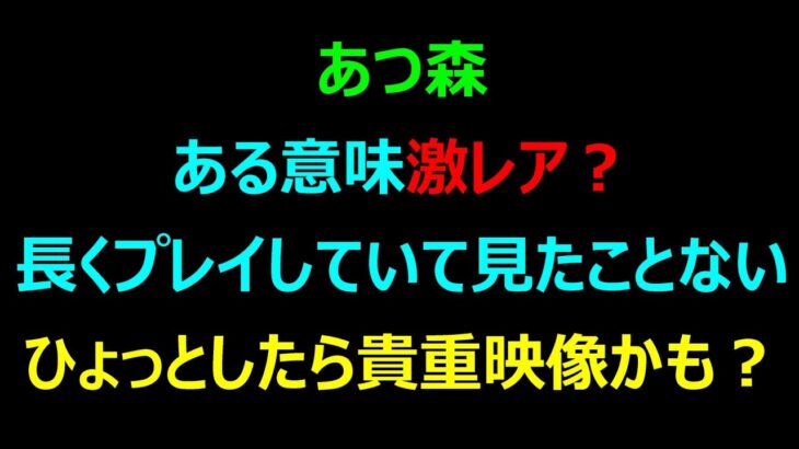 【あつ森】ある意味激レア？長くプレイしていて見たことない。ひょっとしたら貴重映像かも？#あつ森