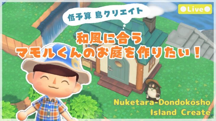 【あつ森 | ライブ】和風に合うマモルくんのお庭を作りたい‼️🐣【低予算島クリエイト | ぬけたらどんどこしょ島】＃３８