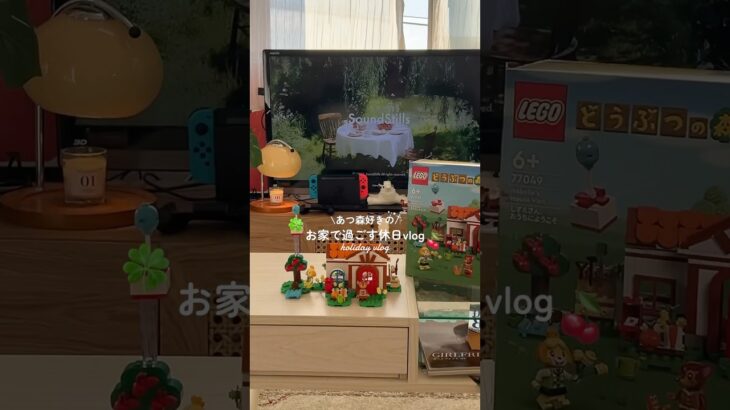 社会人の休日🍀 #vlog #あつ森 #room #animalcrossing