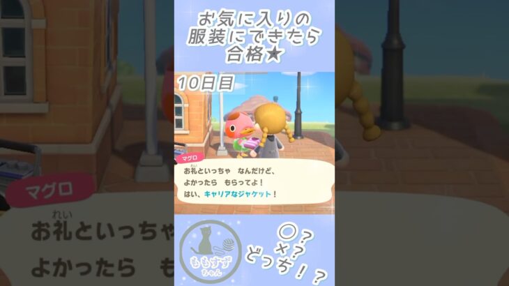 あつ森🏕️10〜13日目｜お気に入りの服装にできたら合格💡