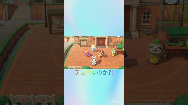 オンステージを取り合う2人🎤😀😅 #あつ森 #あつまれどうぶつの森 #shorts #animalcrossing #gaming #クリスチーヌ #バニラ