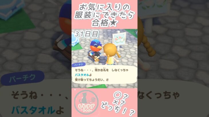 あつ森🏕️28〜31日目｜お気に入りの服装にできたら合格💡