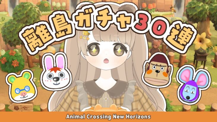 【 あつ森 】 離島ガチャ30連 🐹｜今回出会いたいのはこの４人 💛 【 #新人vtuber #ぷにLIVE 】