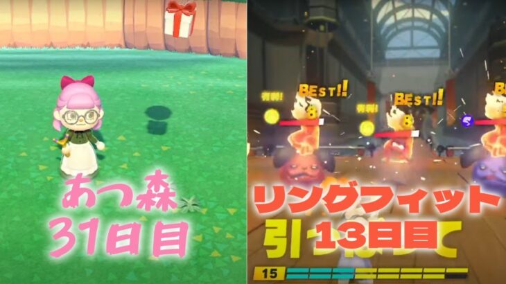 【あつ森31日目】7月も終わりますなあ【リングフィット13日目】