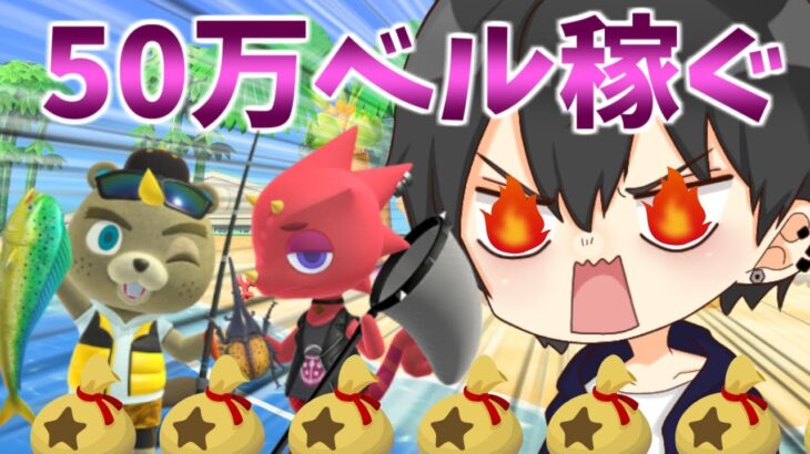 【あつ森】目標50万ベル！和風島クリのためにお金稼ぎするぞ！