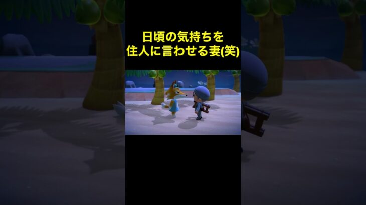 【住人に気持ちを言わせる妻(笑)あつ森#501】#shorts#switch#あつ森#あつまれどうぶつの森#ゲーム